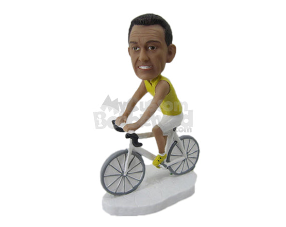 Custom Bobblehead Male Cyclist Riding His Fast Fancy Road Bike - Sports & Hobbies Cycling Personalized Bobblehead & Cake Topper Custom Bobblehead Male Cyclist Riding His Fast Fancy Road Bike - Sports & Hobbies Cycling Personalized Bobblehead & Cake Topper